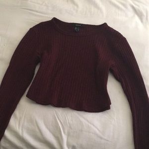 Forever 21 burgundy crop top